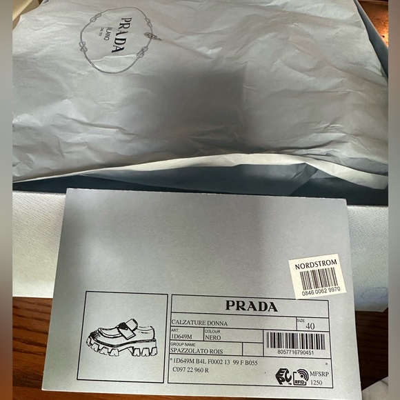 Authentic Prada Monolith Lug Sole Loafers Size 40 - Picture 9 of 10